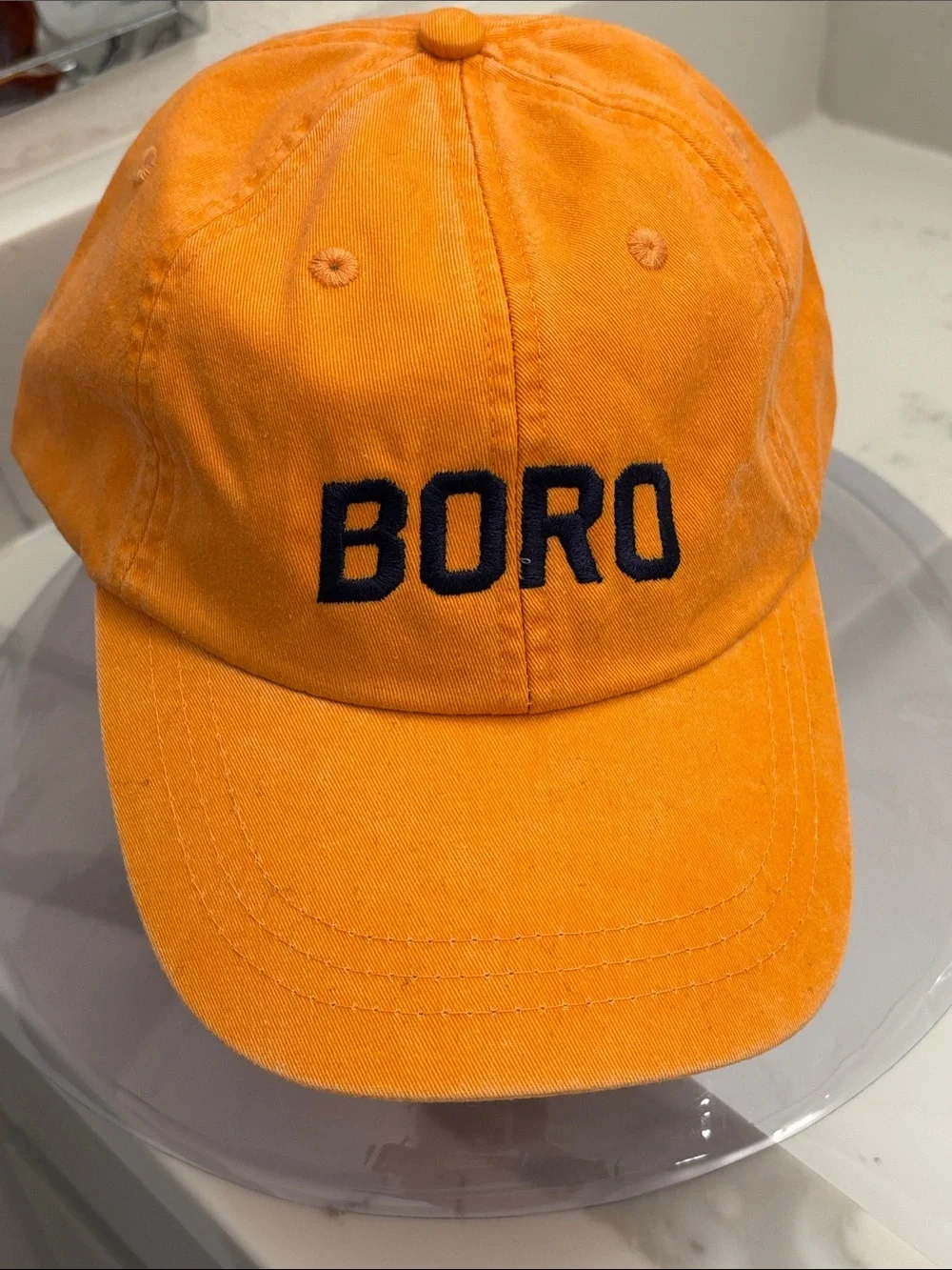 NWT Unisex Adams Tangerine 'BORO' Embroidered Cap Hat